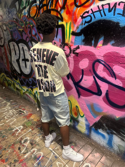 Crème Korèvsn Panel Tee