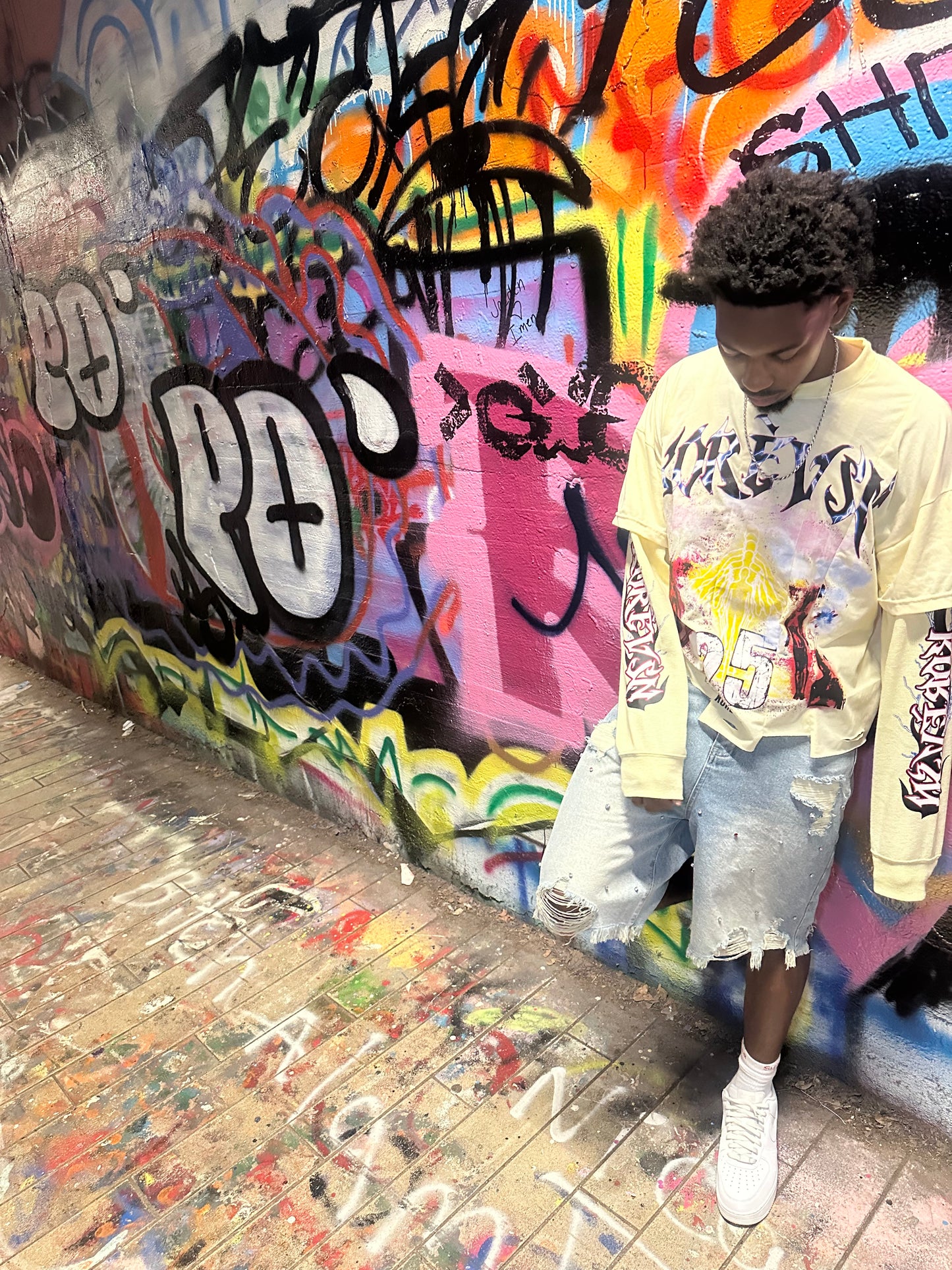 Crème Korèvsn Panel Tee