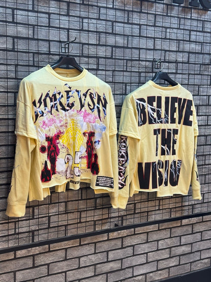 Crème Korèvsn Panel Tee